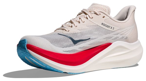 Scarpe da corsa Hoka Rocket X 3 Bianco/Rosso Unisex