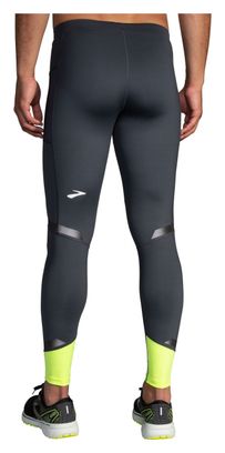 Brooks Run Visible Long Tights Zwart Geel
