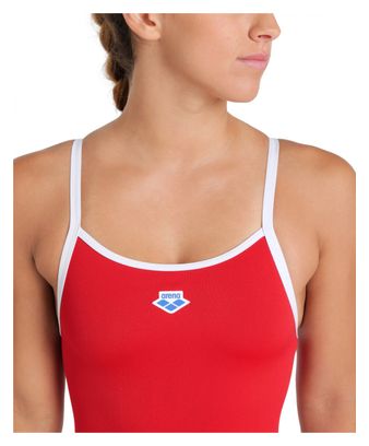 Einteiliger Damen Badeanzug Arena Super Fly Back Solid Rot