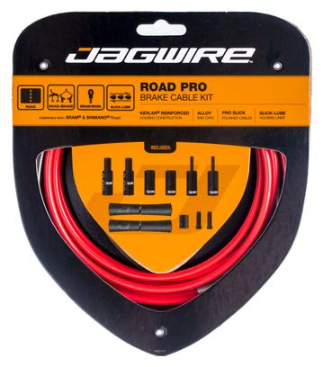 Kit Câble et Gaine pour Frein Route Jagwire Road Pro Rouge