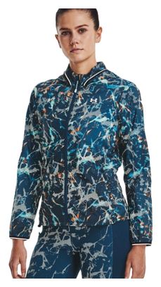 Under Armour Storm OutRun Cold Windbreaker Jacket Blue Women's