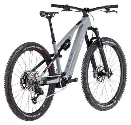 Cube AMS Hybrid One44 C:68X TM 400X Elektrische Volledig geveerde MTB Sram GX Eagle AXS 12S 400 Wh 29'' Swamp Grey Green 2024