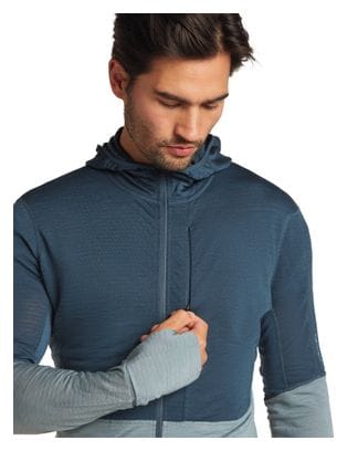 Icebreaker Merino 200 Realfleece Descender Fleecejacke Blau