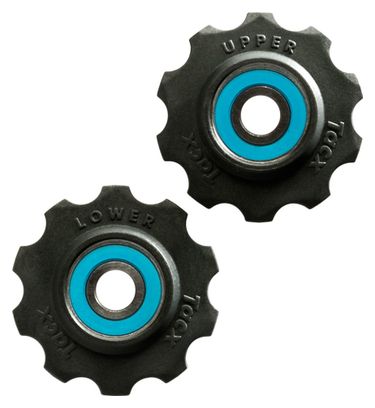 Pair of Rollers of Tacx C mocking D and Teflon Campagnolo 10 Teeth