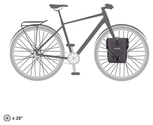 Par de bolsas para bicicleta Ortlieb Sport-Roller Plus 25L gris granito negro