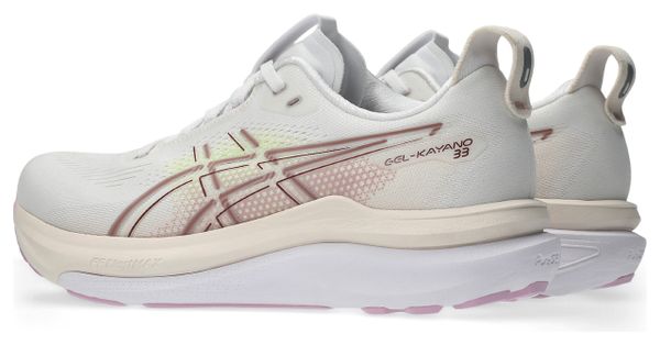Asics Gel-Kayano 33 Women's Running Shoes - White/Pink