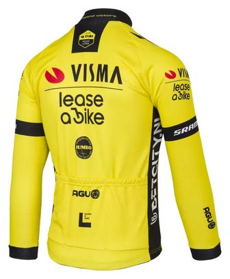 Visma Lease Replica Long Sleeve Jersey Black / Yellow