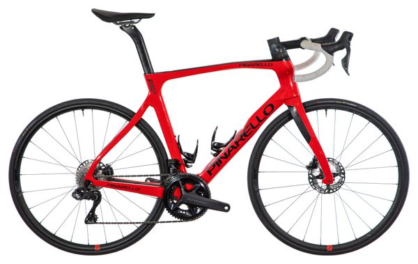 Producto renovado - Bicicleta de carretera Pinarello Prince FX T900 Shimano Ultégra DI2 12V Rojo brillante 2022