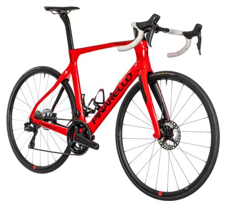 Producto renovado - Bicicleta de carretera Pinarello Prince FX T900 Shimano Ultégra DI2 12V Rojo brillante 2022