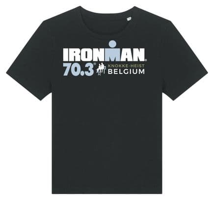 Maglietta a maniche corte nera Ironman 70.3 Belgium donna