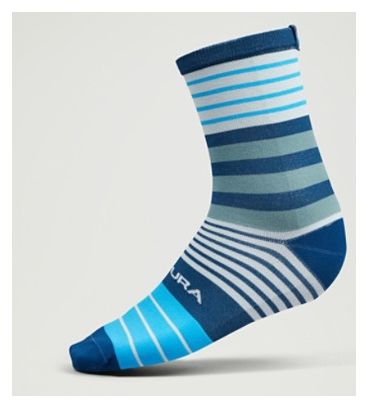 Chaussettes Endura Block Bleu/Blanc