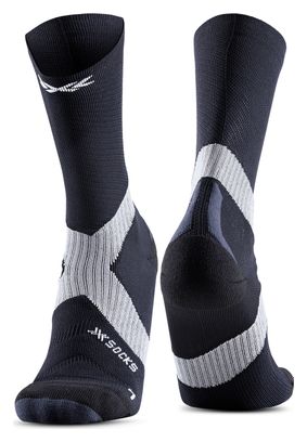 Chaussettes X-Socks Bike Expert Crew Noir/Gris Foncé