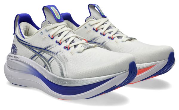 Scarpe da corsa Asics Gel-Nimbus 28 Paris Bianco/Argento/Blu Unisex