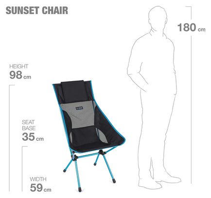 Silla Plegable Ultraligera Helinox Sunset Chair Negra