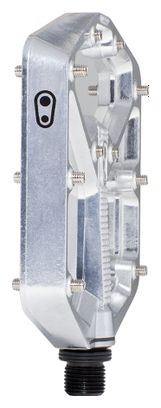 Crankbrothers Stamp 7 Large - Silver Edition Flat Pedals Hoogglans Zilver