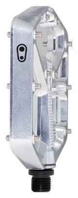 Paire de Pédales Plates Crankbrothers Stamp 7 Large - Silver Edition Argent High-Polished