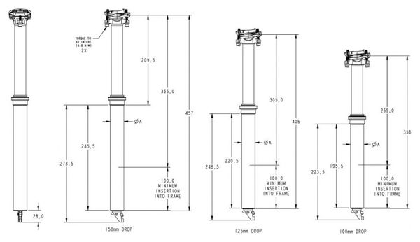 RaceFace Turbine R interne telescopische zadelpen (zonder bediening) 2021 - Gereviseerd product