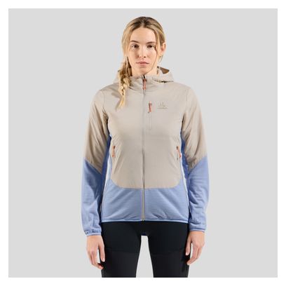 Giacca ibrida Odlo Ascent da donna Grigio/Blu