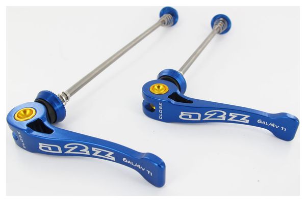 A2Z Serrages rapides axe titane Bleu