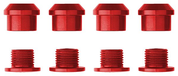 Kit de 4 tornillos Alugear 6.5mm Rojo