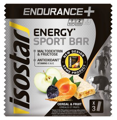 ISOSTAR Energy bar LONG DISTANCE ENERGY 3x40gr Flavour Cereals and Fruits