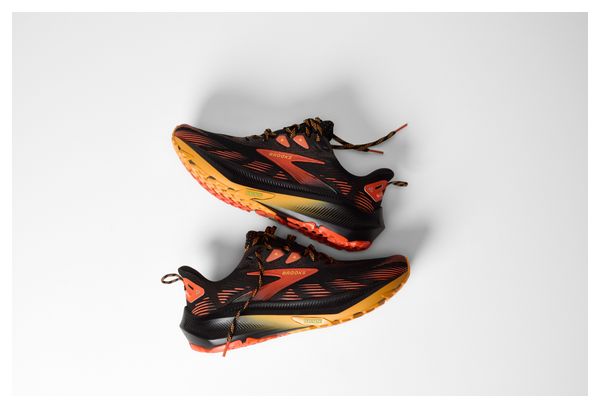 Scarpe da trail Brooks Ghost Trail Nero/Rosso/Arancione da uomo