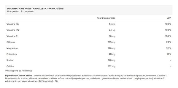 Electroboost (20 Tabs) - Punch Power - Citron Caféine -  électrolytes Et Hydratation