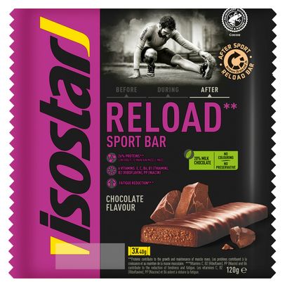 ISOSTAR Energy bar AFTER SPORT RELOAD 3x40gr Flavour Chocolate