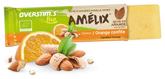 Barre énergétique Overstims Amelix Bio Orange Confite