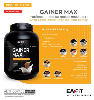 GAINER MAX CHOCOLAT NOISETTE 1 1 KG