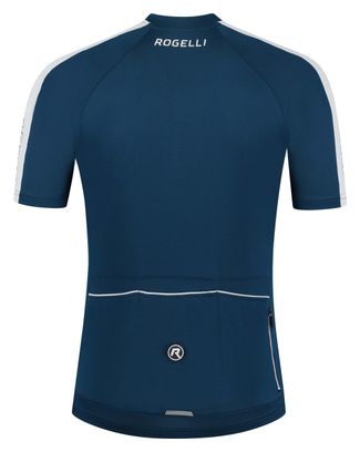 Maillot Manches Courtes Rogelli Explore Homme Bleu/Blanc