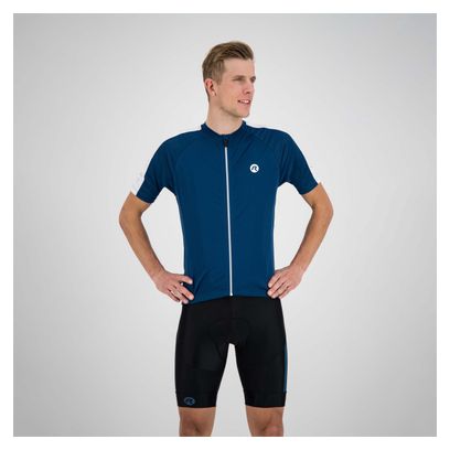 Maillot Manches Courtes Rogelli Explore Homme Bleu/Blanc