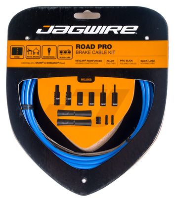 Kit Câble et Gaine pour Frein Route Jagwire Road Pro Bleu