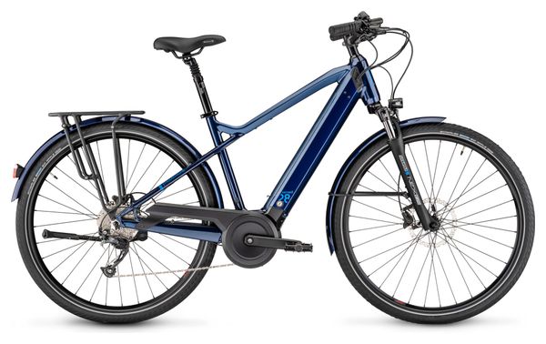 Vélo de Ville Électrique Moustache Samedi 28.2 Shimano Altus 9V 500 Wh 700mm Bleu Nuit 2023