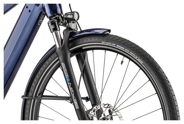 Vélo de Ville Électrique Moustache Samedi 28.2 Shimano Altus 9V 500 Wh 700mm Bleu Nuit 2023