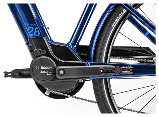 Vélo de Ville Électrique Moustache Samedi 28.2 Shimano Altus 9V 500 Wh 700mm Bleu Nuit 2023