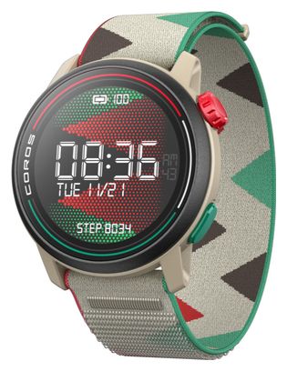 Coros Pace 3 GPS Watch Beige Nylon Strap Eliud Kipchoge Edition