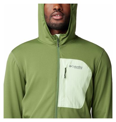 Columbia Triple Canyon Grid Pile con cappuccio verde