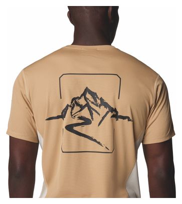 Columbia Herren Graphic Cirque River Pro Beige Technisches T-Shirt