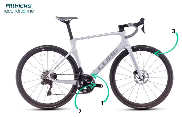 Cube Agree C:62 One Road Bike Shimano 105 Di2 12S 700 mm Fog Grey