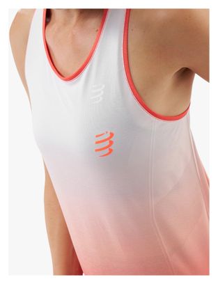 Canotta Compressport Performance Donna Rosso/Bianco