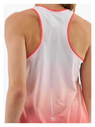 Canotta Compressport Performance Donna Rosso/Bianco