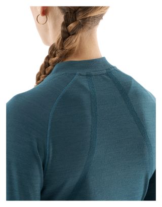 Maillot manches longues Compressport Trail HZ Merino Bleu Femme