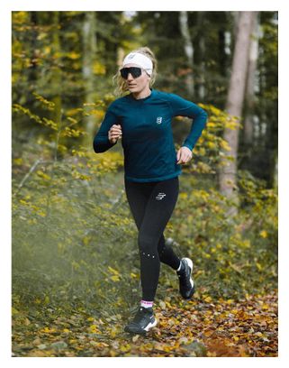 Maillot manches longues Compressport Trail HZ Merino Bleu Femme