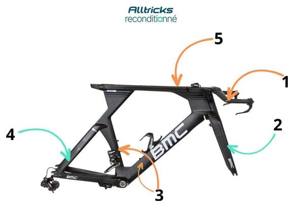 Gereviseerd product - Kit Cadre / Fourche BMC Timemachine01 TT Patins Carbone 2021