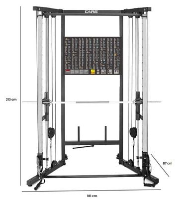 Station de musculation pliante double poulie – CARE – premium line