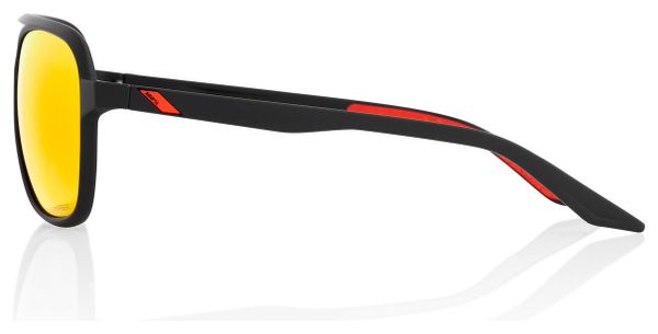 Damenbrille 100% Kasia Soft Tact Schwarz / Spiegel Hiper Rot