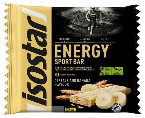 ISOSTAR 3 Energieriegel HIGH ENERGY 3x35g Flavor Banana