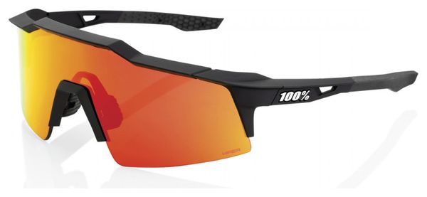 Lunettes 100% Speedcraft SL Soft Tact Noir - Ecran HiPER Rouge