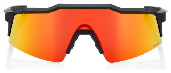 Lunettes 100% Speedcraft SL Soft Tact Noir - Ecran HiPER Rouge